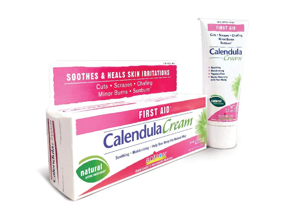 Boiron Calendula Cream 2.5 oz - Homeopathic Skin Irritation & Burn Relief, Natural Healing