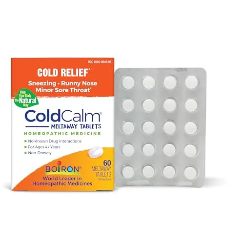 Boiron Coldcalm Homeopathic Medicine for Cold Relief - 60 Quick-Dissolving Tablets