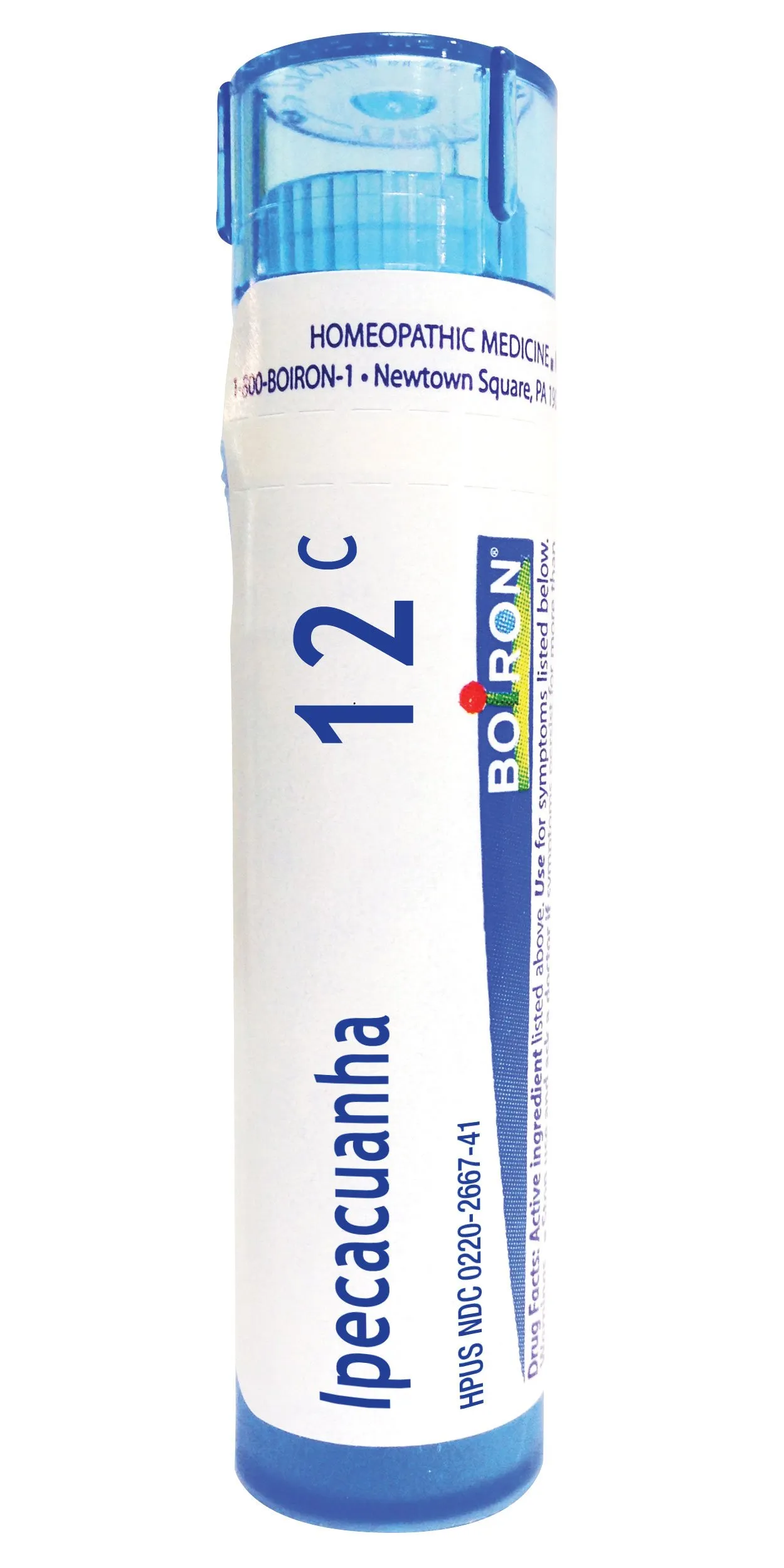 Boiron Ipecacuanha 12C Homeopathic Nausea Relief - 80 Quick-Dissolving Pellets