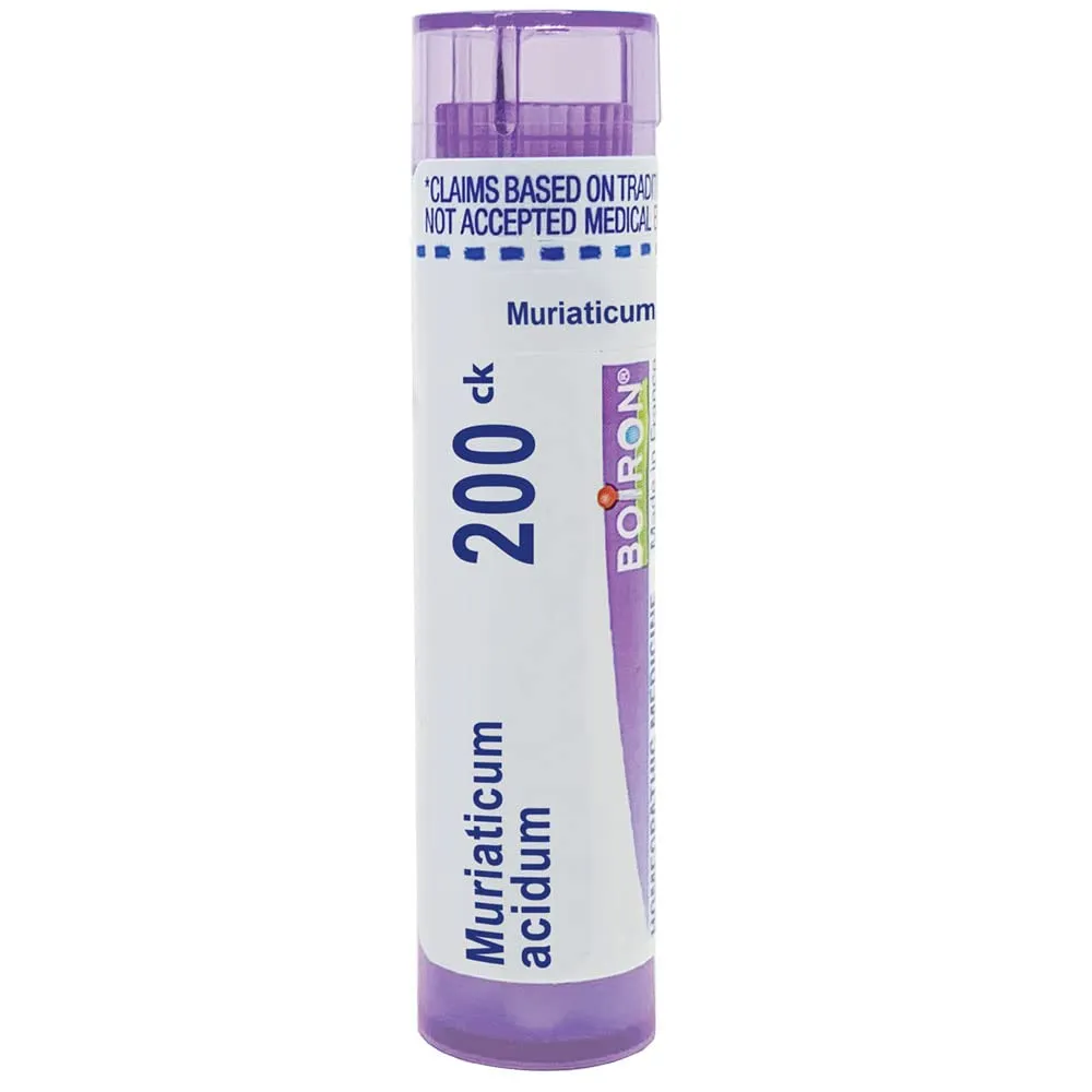 Boiron Muriaticum Acidum 200Ck Md 80 Pellets for Sun Exposure Hives Relief