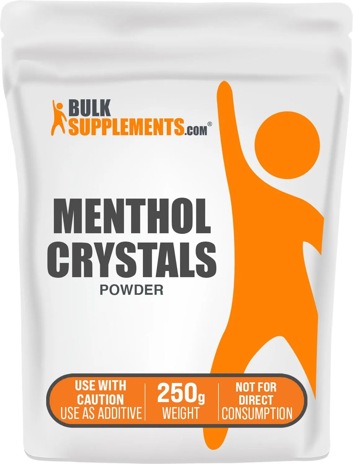 BulkSupplements Menthol Crystals 250g - Natural Cooling Mint for Soap Making & Aromatherapy