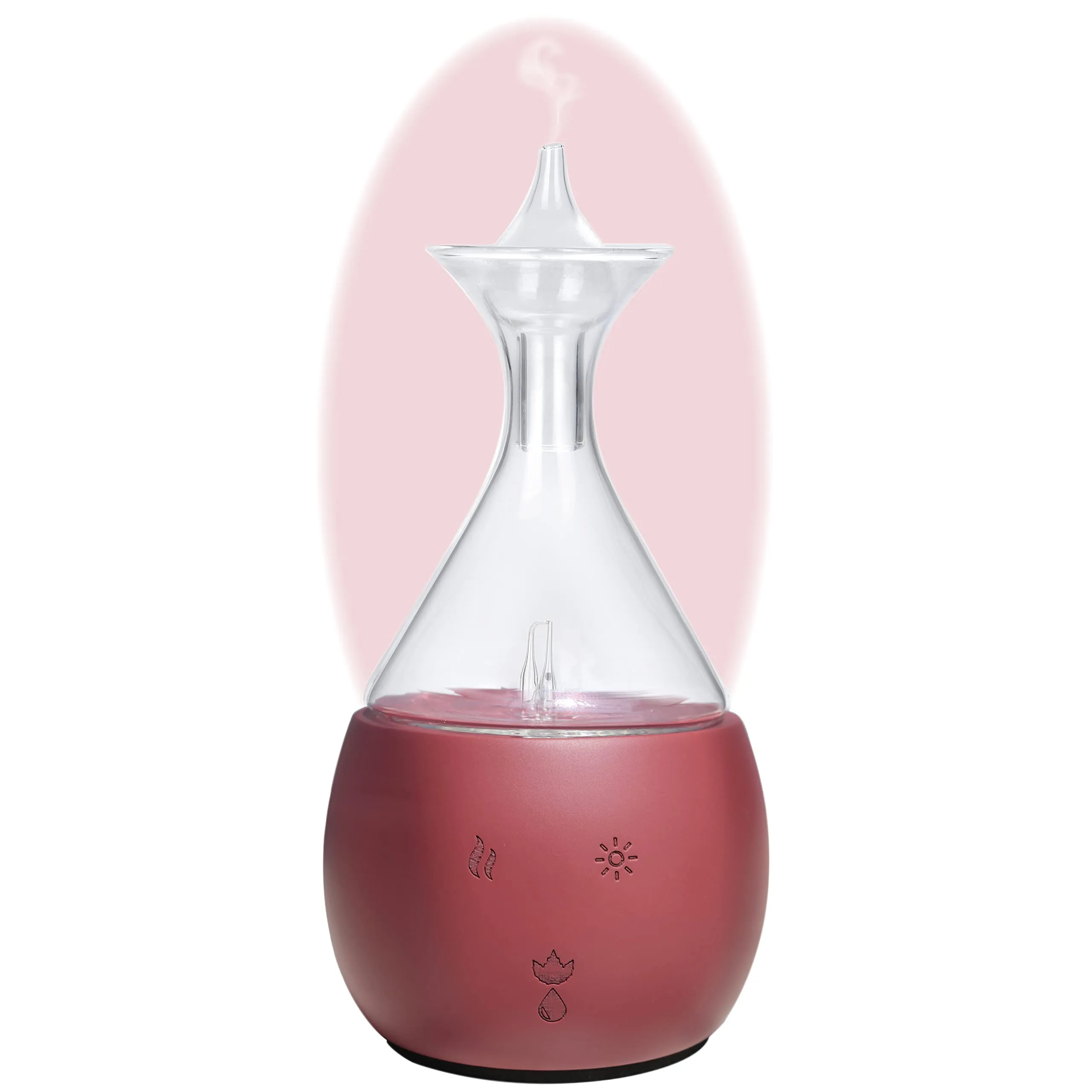 Bushberry-Mist Glass Essential Oil Diffuser - Bernoulli's Principle, Non-WiFi, Waterless Design