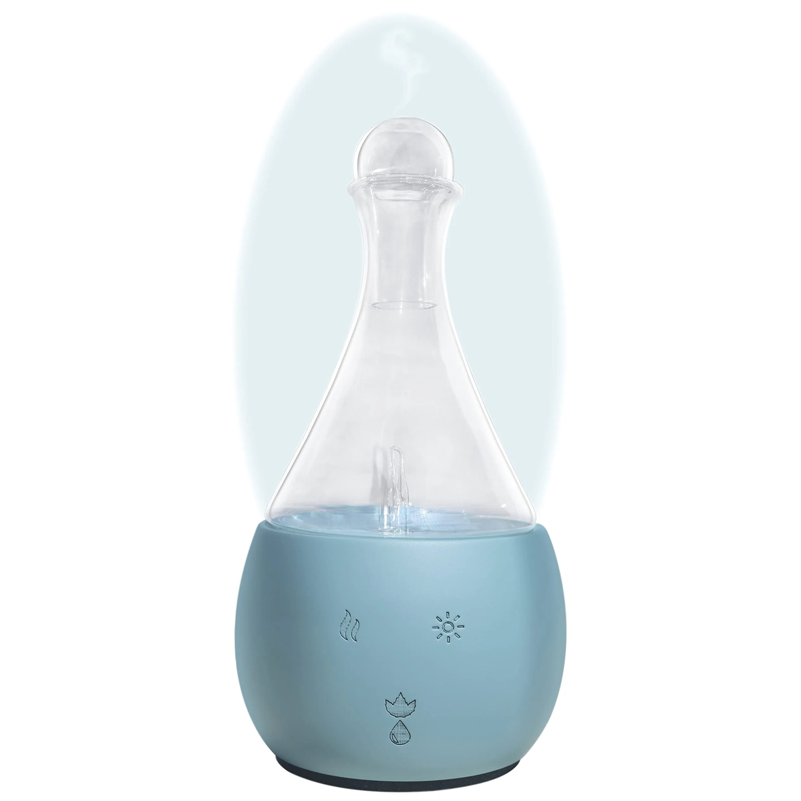 Bushberry-Mist Glass Essential Oil Diffuser – Non-WiFi, Bernoulli's Principle, Elegant Design