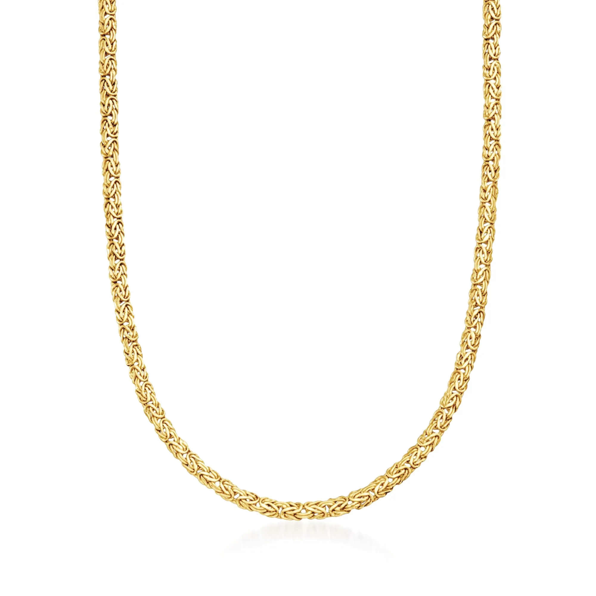 Canaria 10kt Yellow Gold Byzantine Necklace - 16 in. Handcrafted, Durable, Waterproof Jewelry