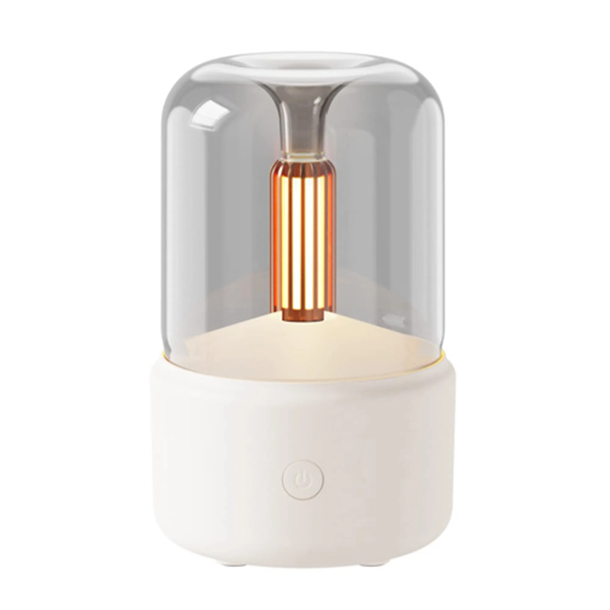 Candlelight Aromatherapy Diffuser - Essential Oil Machine with Automatic Shutdown (White)