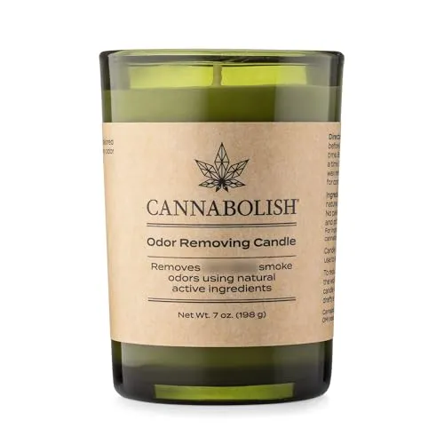 Cannabolish Smoke Odor Eliminating Candle, 7 oz, Natural Ingredients, Wintergreen Scent