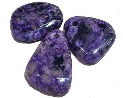 Charoite Tumbled Healing Stone - Natural Crystal for Meditation, 35-50mm, Spiritual Growth