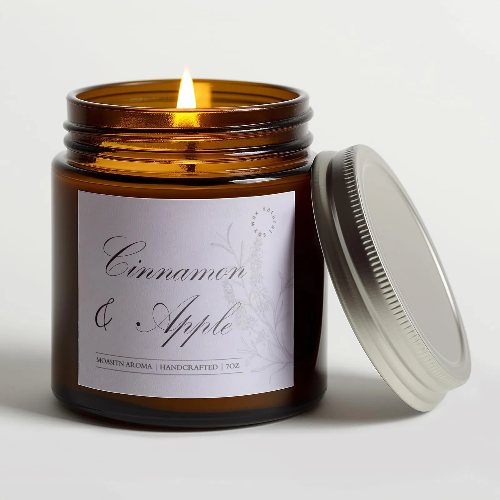 Cinnamon & Apple Scented Soy Candle 7oz