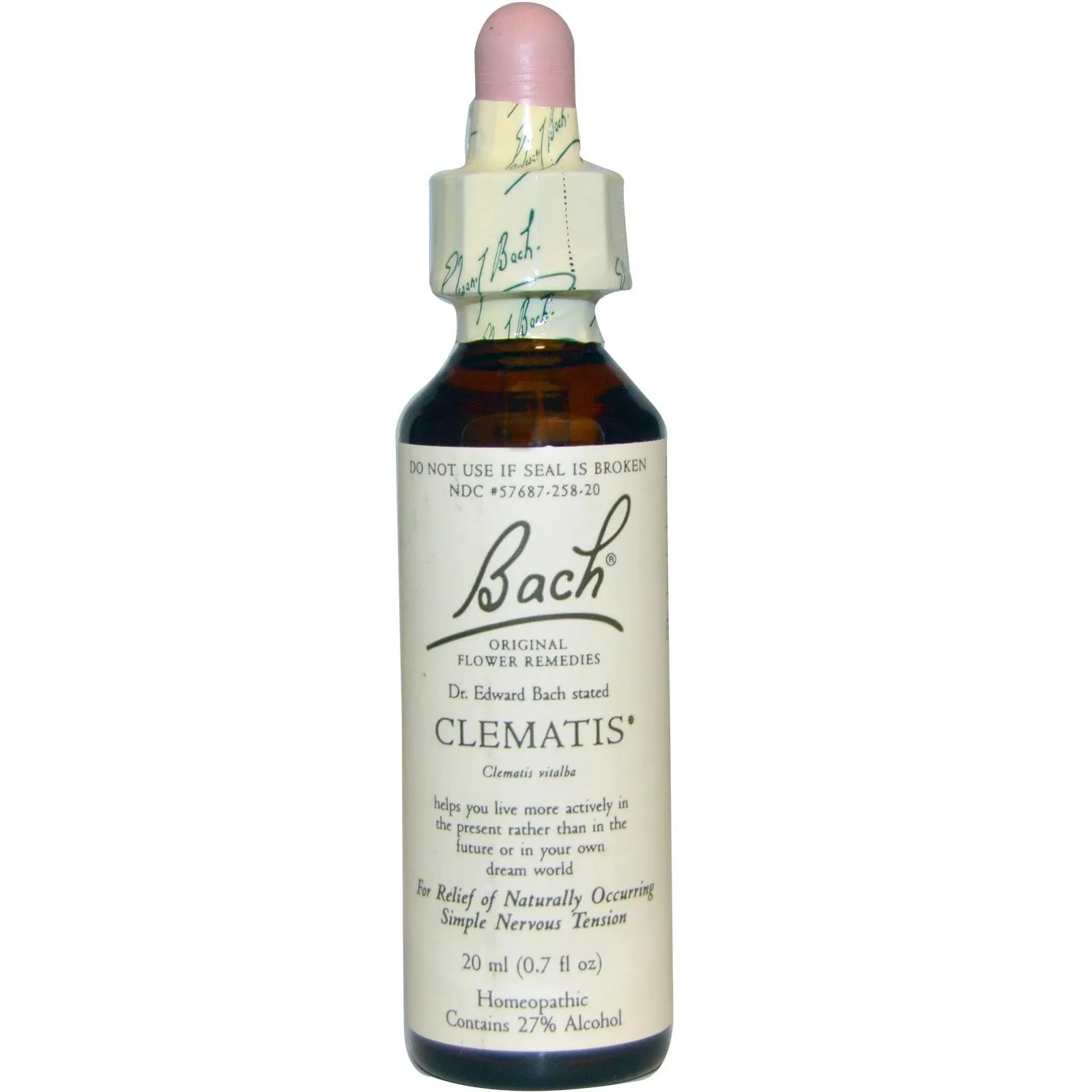 Clematis Flower Essence for Focus and Concentration, Natural 20mL Homeopathic Remedy