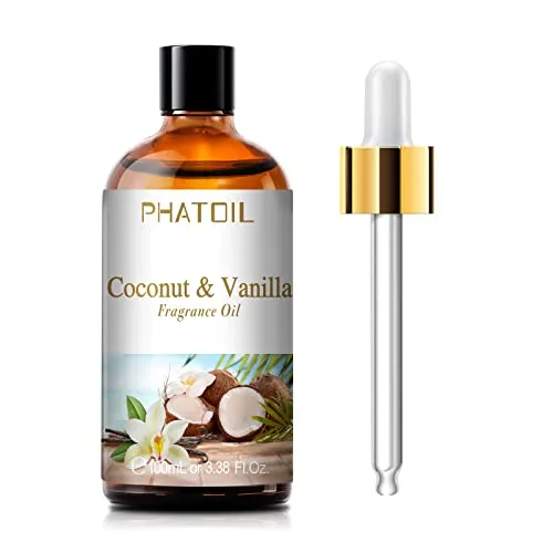 Coconut & Vanilla Aromatherapy Essential Oils - 3.38FL.OZ for Diffusers, Candle & Soap Making