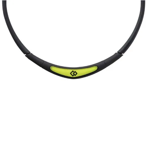 Colantotte Flex Neck Magnetic Necklace - Black/Yellow, Medium - Stylish, Comfortable, Therapeutic