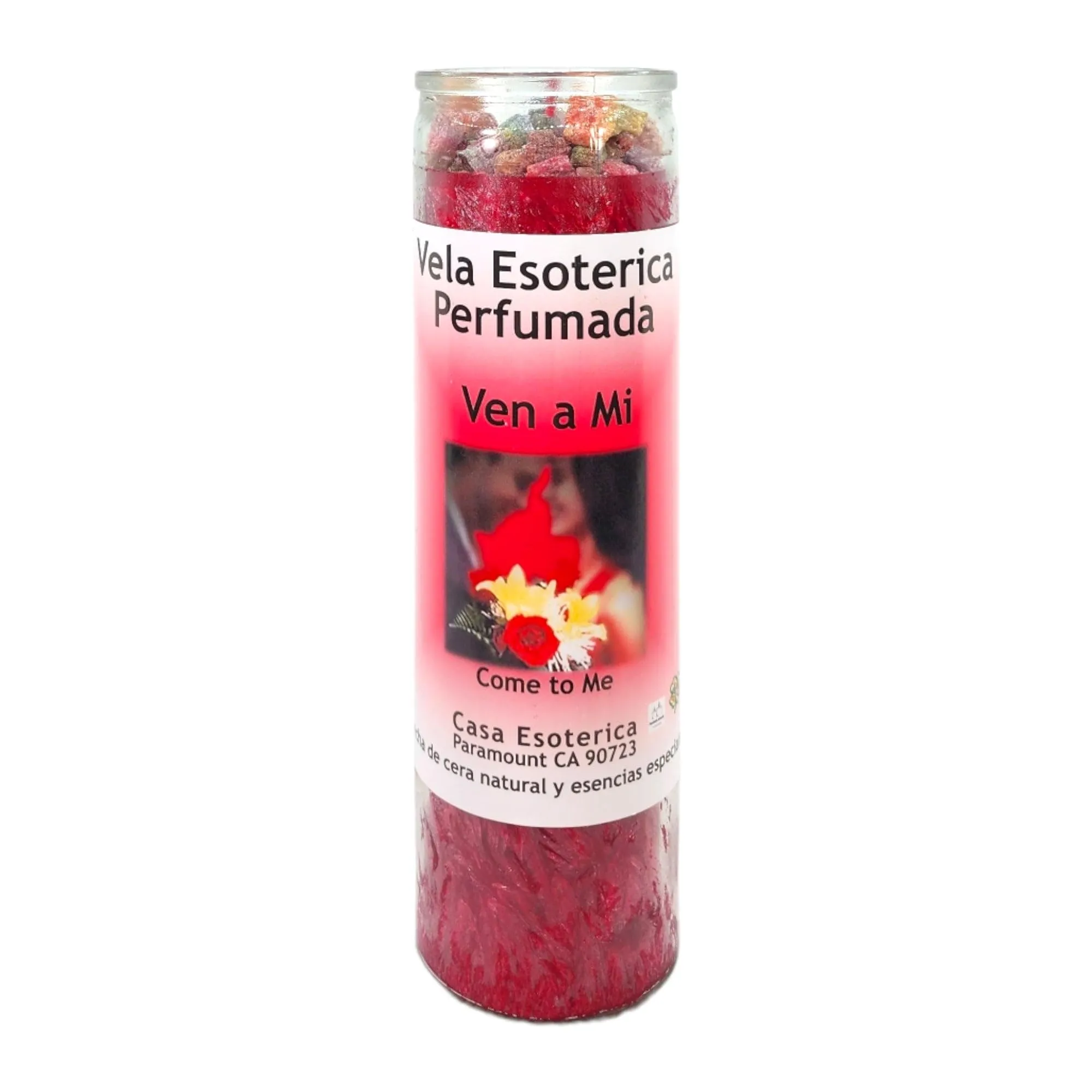 Come to ME-Palm Wax Spiritual Intention Spell Candle RED