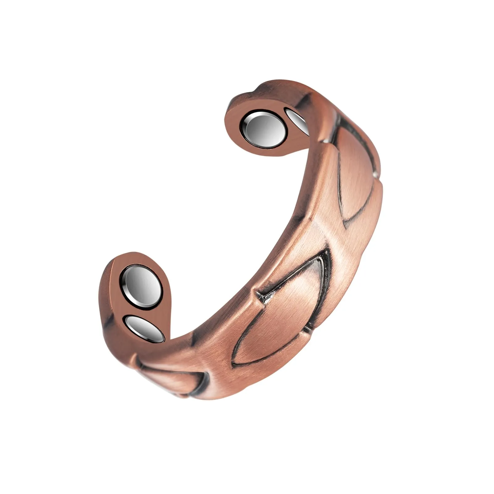 Copper Magnetic Ring for Women, Adjustable Lymphatic Drainage, 3500 Gauss Pure Copper