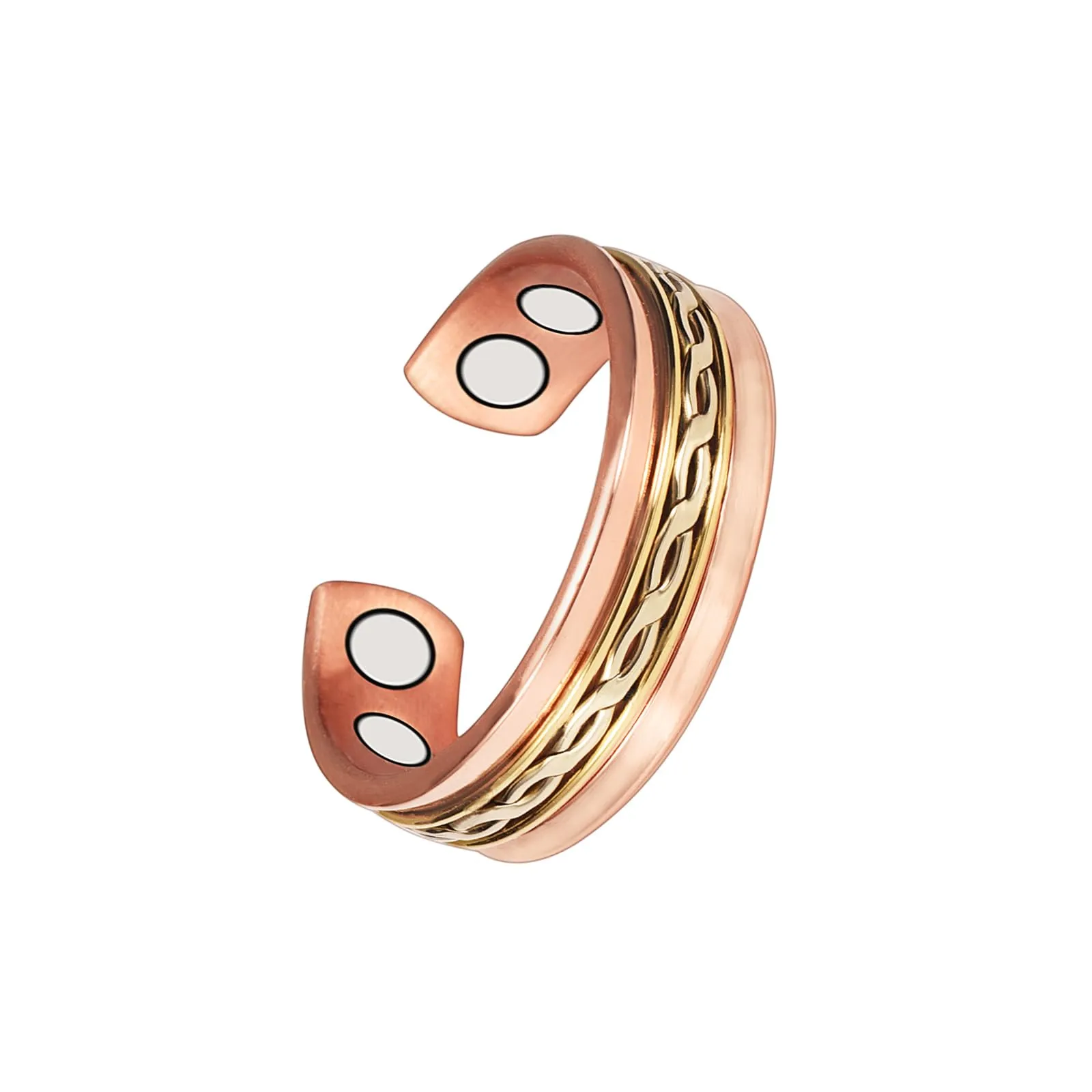 Copper Magnetic Ring for Women, Adjustable Lymphatic Drainage Ring, 3500 Gauss Magnet