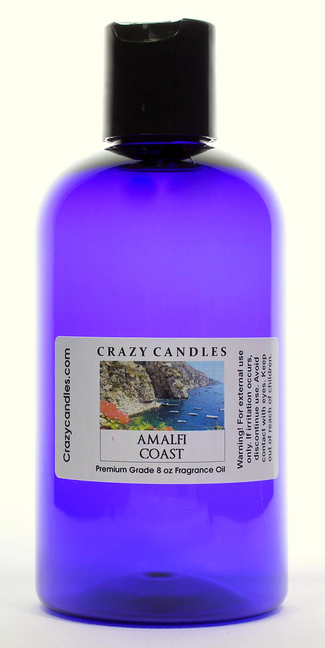 Crazy Candles 8oz Amalfi Coast Scented Fragrance Oil – Invigorating Freesia, Lavender & Lime