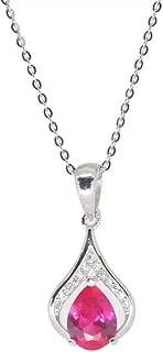 Cross Necklace for Women, S925 Sterling Silver Birthstone Pendant, Wedding Anniversary Gift