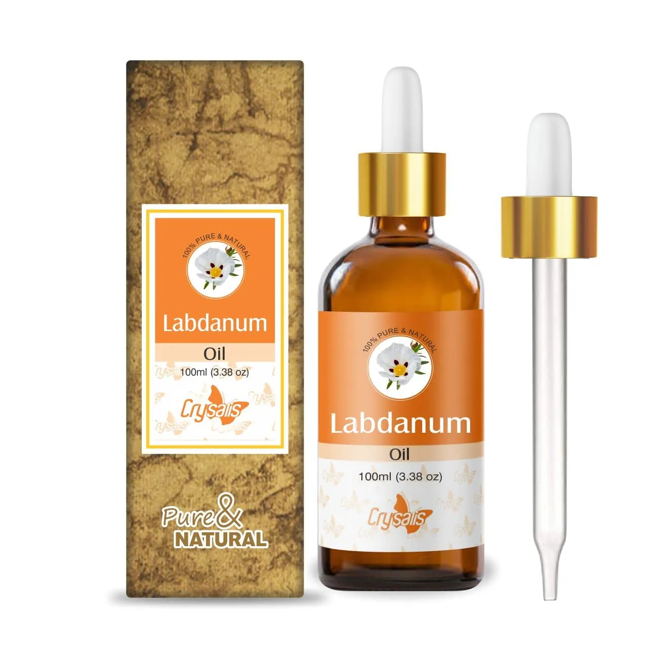 Crysalis Labdanum Oil 3.38 Fl Oz - Pure & Natural Undiluted, Sweet Herbaceous Aroma