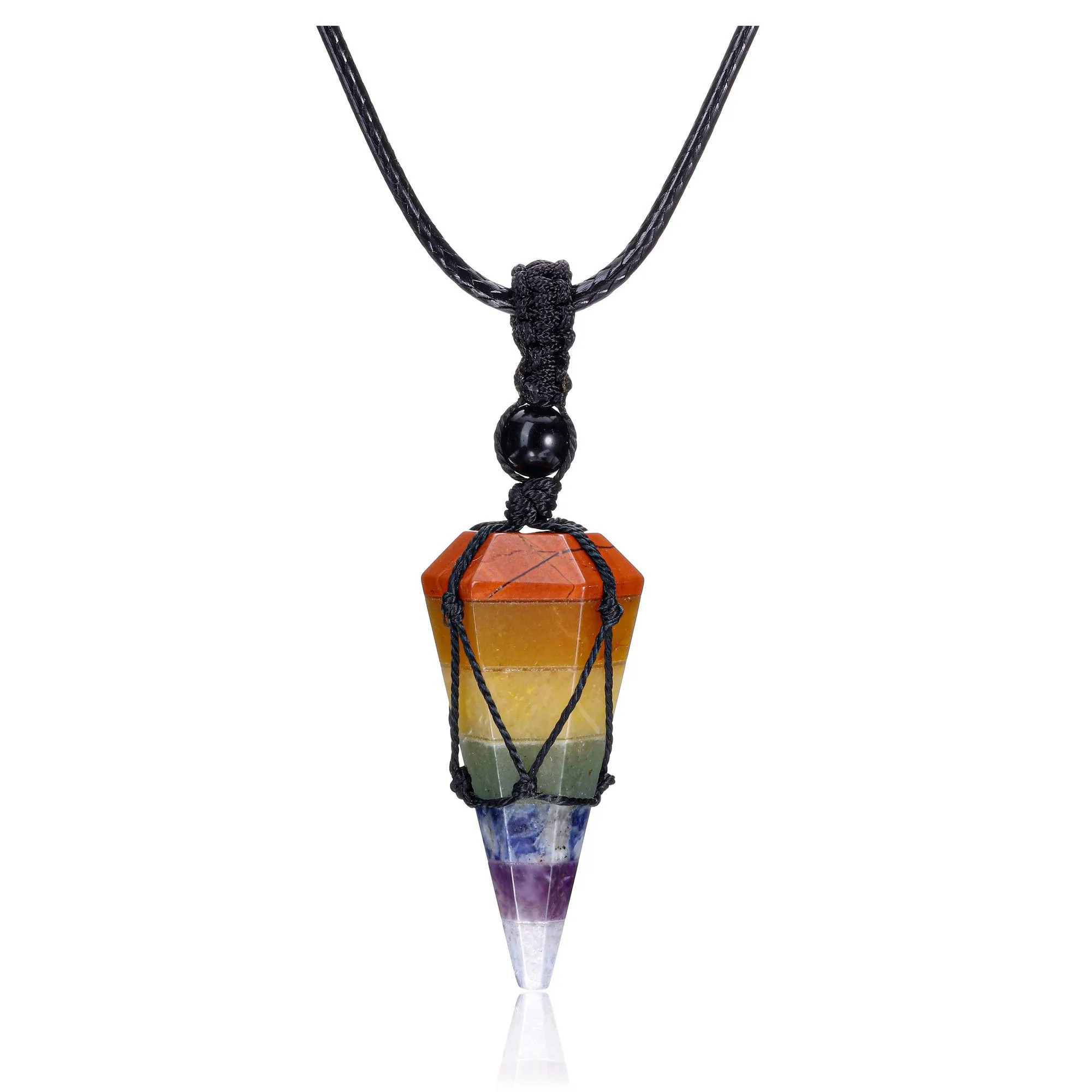 CrystalTears Healing Crystal Necklace – Adjustable Quartz Gemstone Pendant for Men & Women