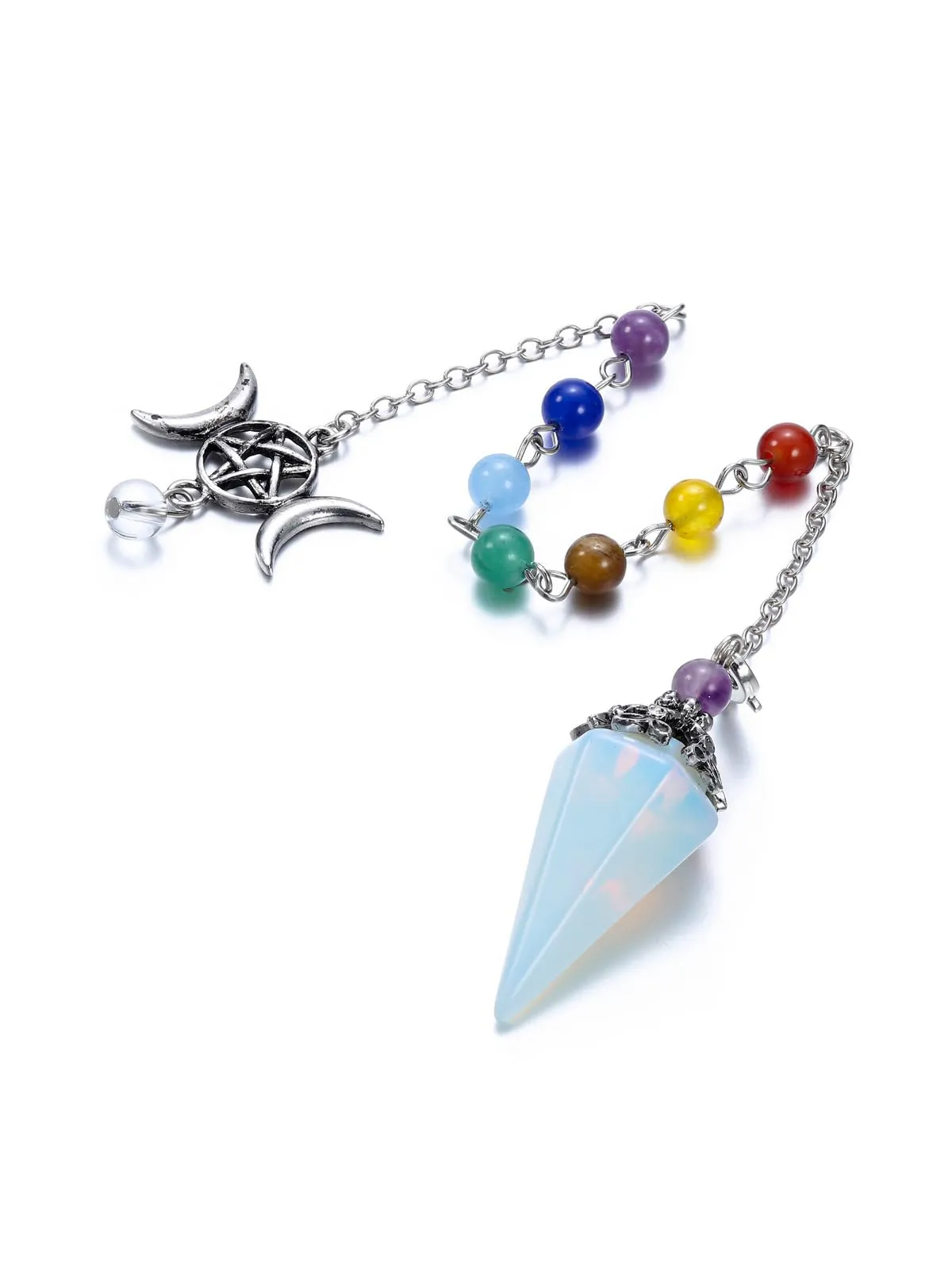 CrystalTears Opal Healing Crystals Pendulum 10' for Dowsing Meditation & Spiritual Gifts