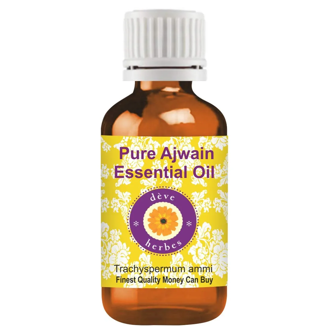 Deve Herbes Pure Ajwain Essential Oil 100% Therapeutic Grade 30ml Natural & Undiluted