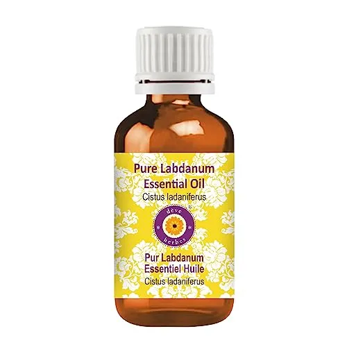 Deve Herbes Pure Labdanum Essential Oil 30ml - Natural Therapeutic Grade, Vegan, Cruelty-Free