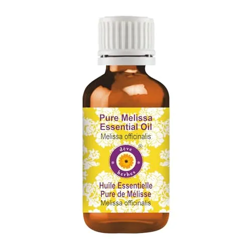 Deve Herbes Pure Melissa Essential Oil 10ml - Natural, Therapeutic Grade, Vegan, Non-Greasy