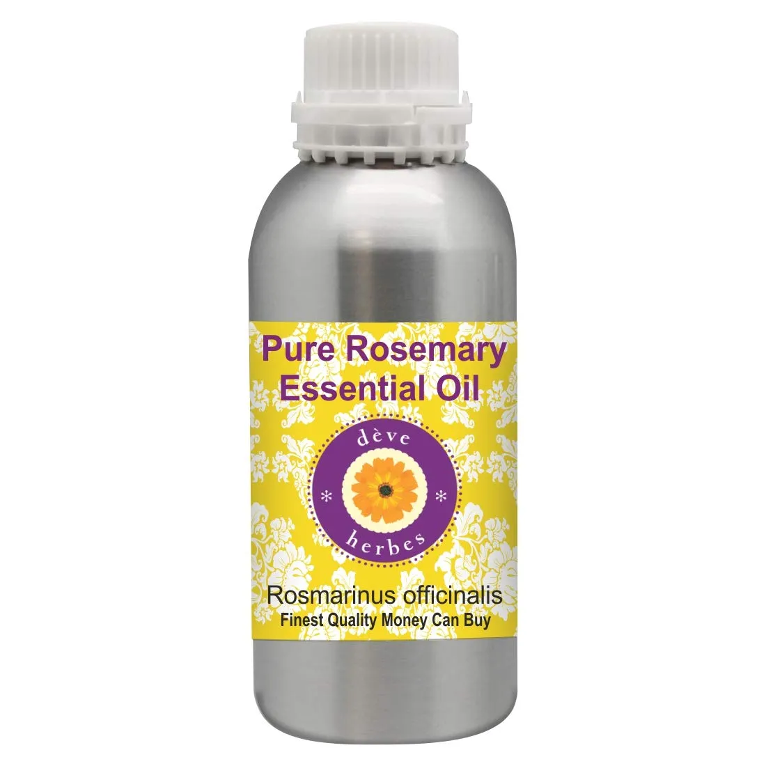 Deve Herbes Pure Rosemary Essential Oil 300ml - Natural, Undiluted, Therapeutic Grade, Vegan