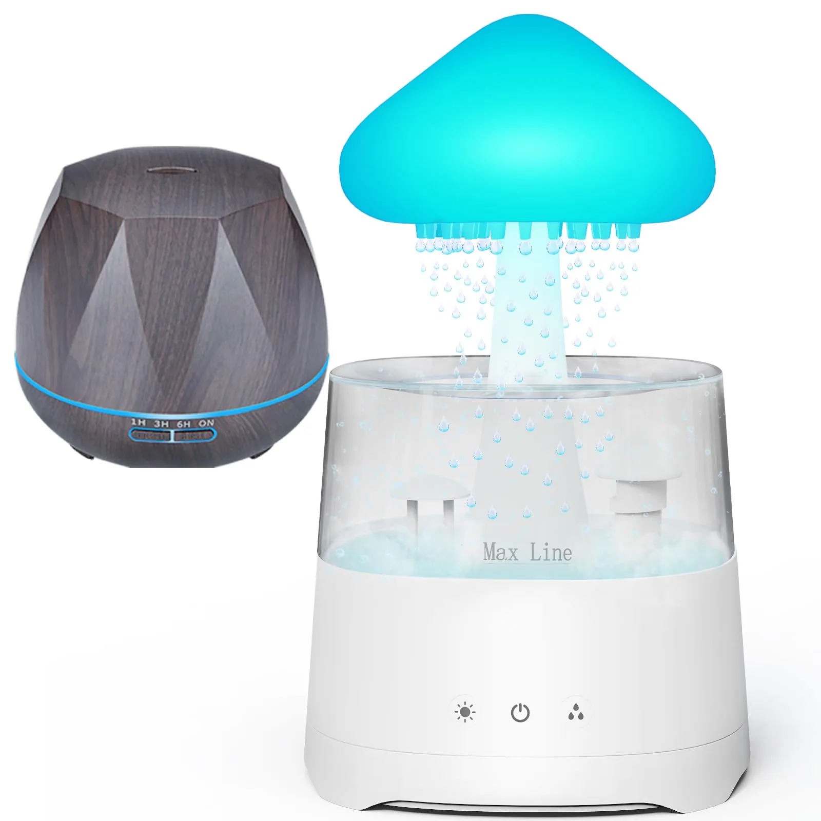 Diffuserlove 550ML Essential Oil Diffuser with Remote Control & Rain Sounds for Aromatherapy