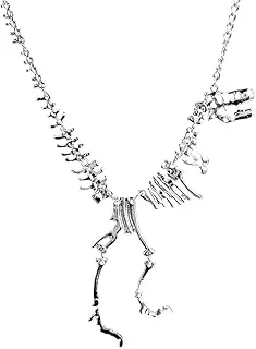 Dinosaur Skeleton Tyrannosaurus Necklace Pendant Choker for Women - Unique Animal Gift