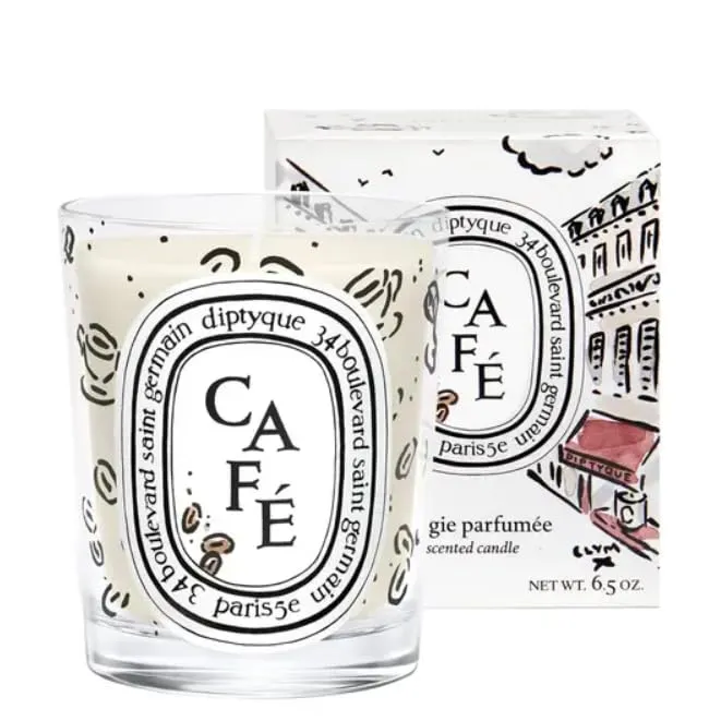 Diptyque Cafe Candle Cafe Verlet - 190g Coffee-Scented Candle with Elegant Design