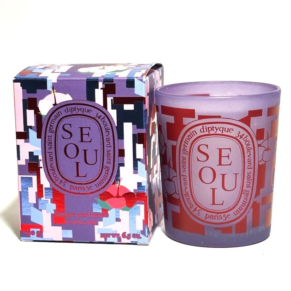 Diptyque Seoul City Candle 190g Limited Edition - Musky Hibiscus, Incense, Cedar, Jasmine