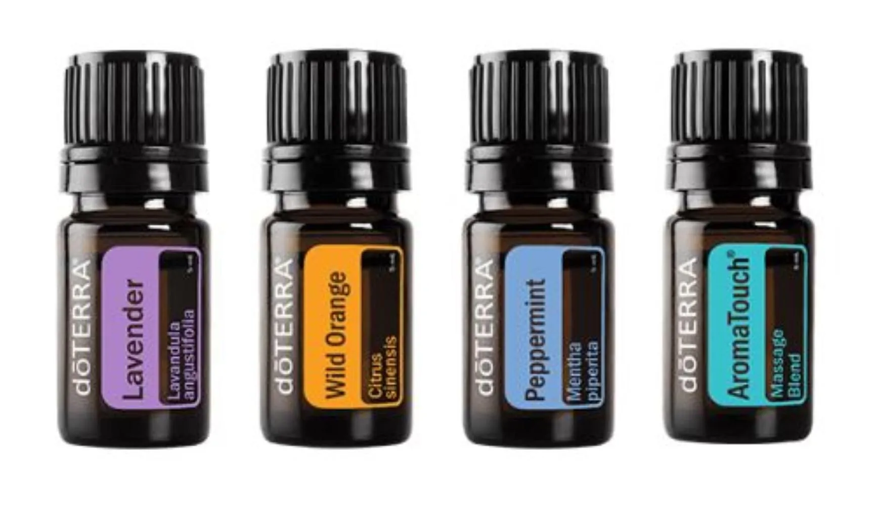 doTERRA AromaTouch Travel Kit - 5ml Lavender, Wild Orange, Peppermint, AromaTouch Blend