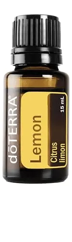 doTERRA Lemon Essential Oil 15 mL - Uplifting Aromatic Cleaner, Natural Non-Toxic Disinfectant