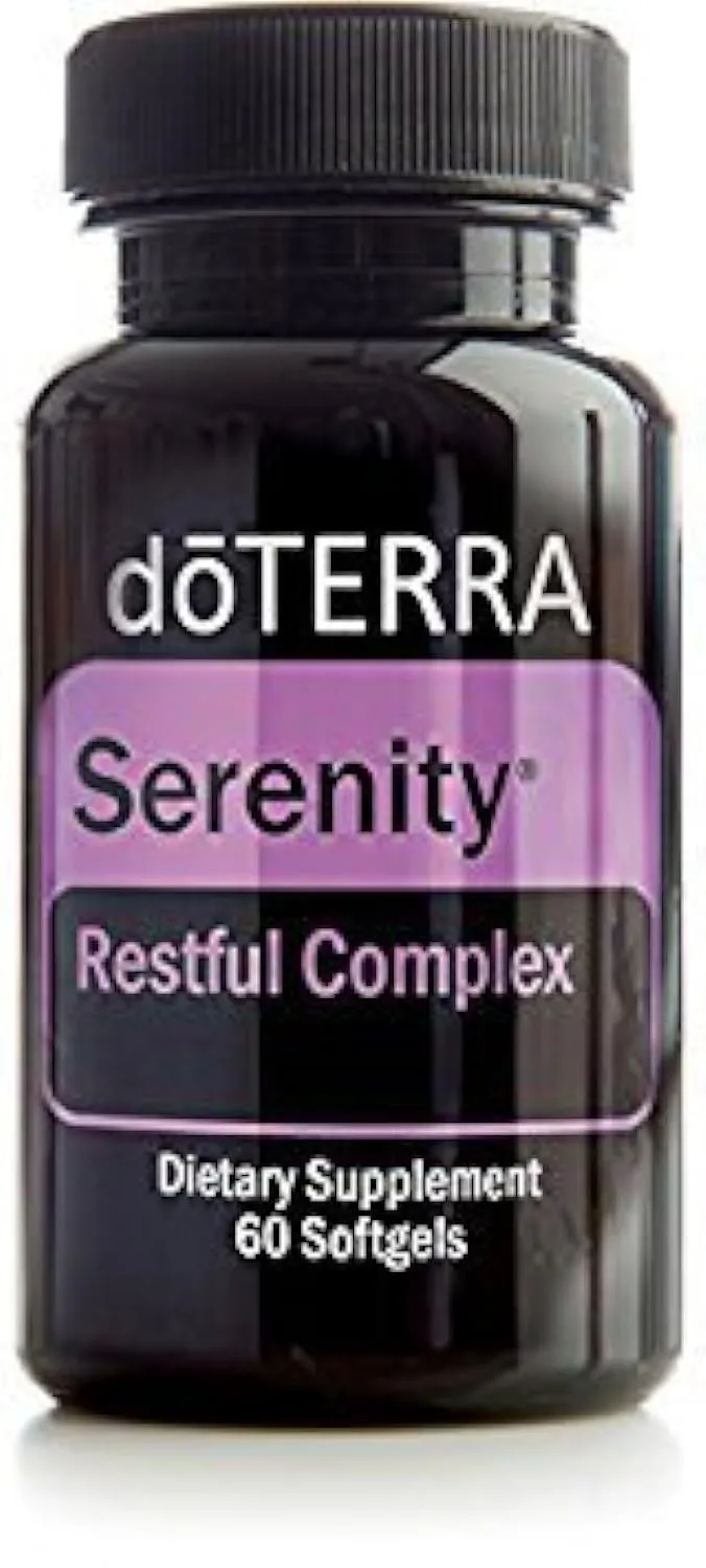 doTERRA Serenity Softgels - Essential Oil Restful Complex with Lavender & L-Theanine, 60 Count