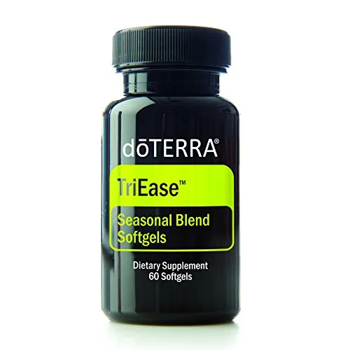 doTERRA TriEase Softgels Seasonal Blend - 60 Softgels with Lemon, Lavender & Peppermint