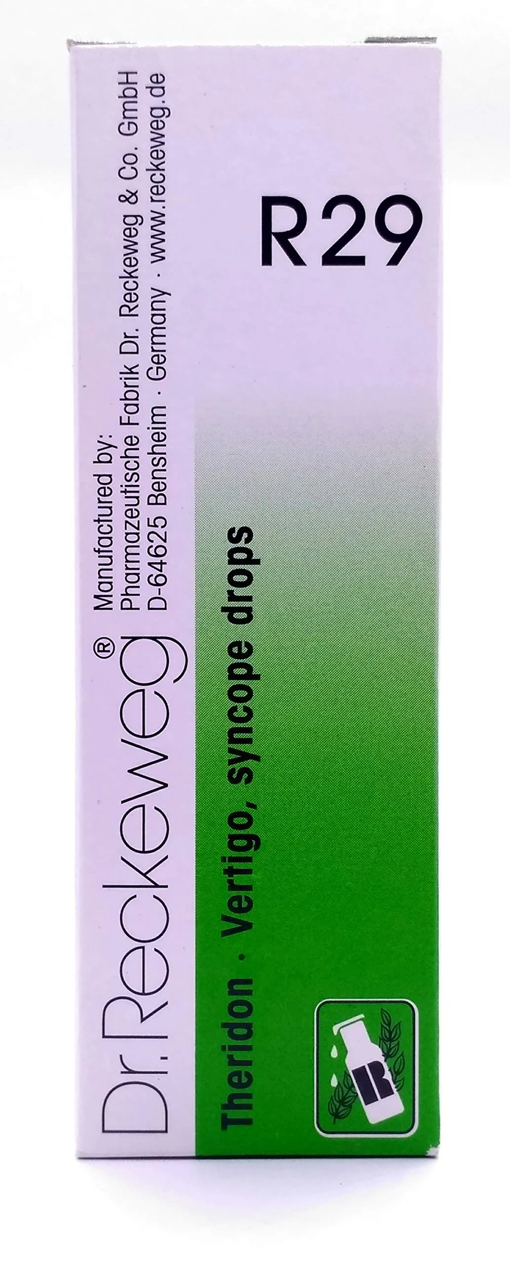 Dr.Reckeweg R29 Vertigo Drops 22 ml for Meniere's & Cerebral Disturbances, Fast Relief