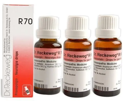 Dr.Reckeweg R70 Neuralgia Drops 3 Pack - Relieve Trigeminal & Facial Neuralgia Pains Naturally