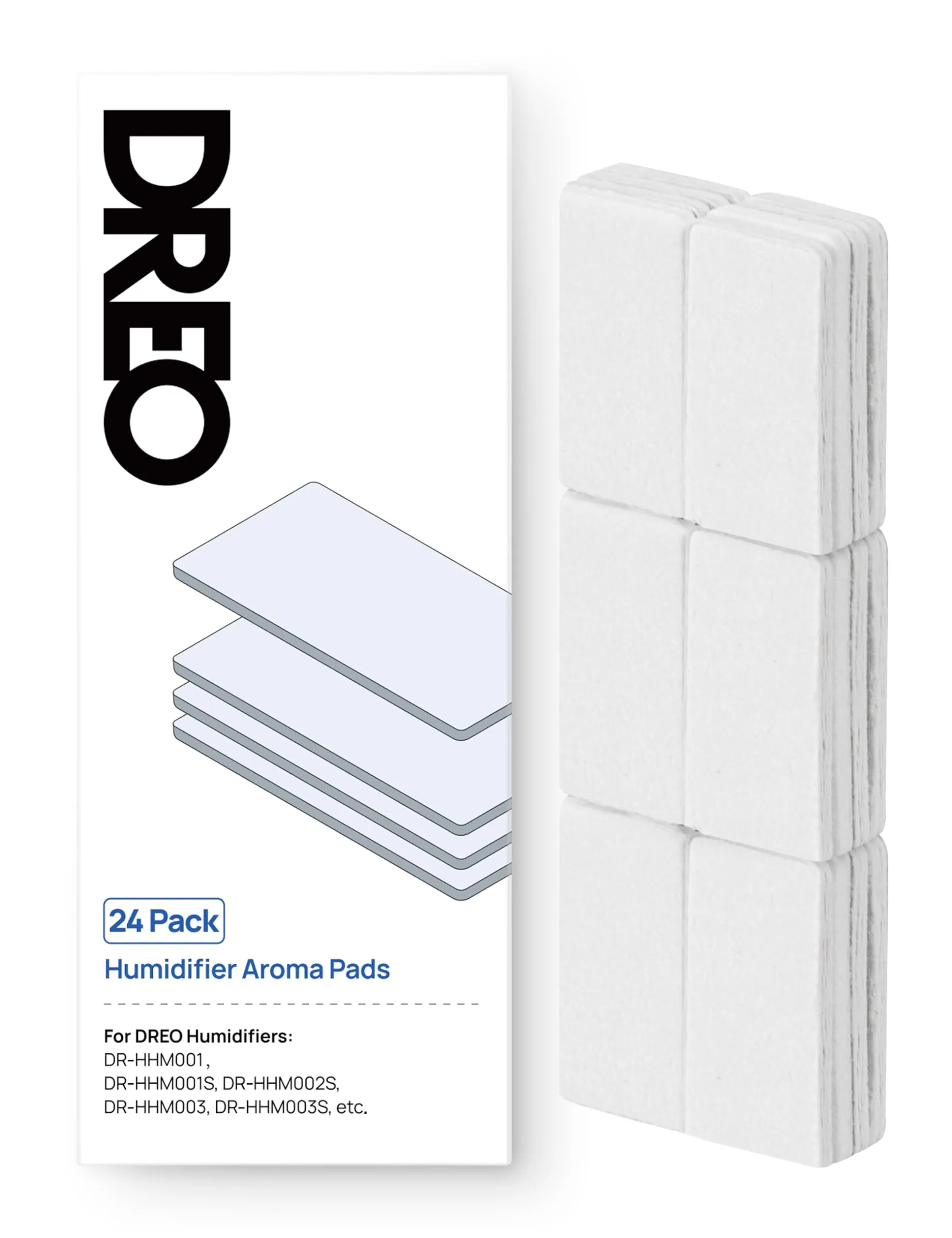 Dreo Aroma Pads 24-Pack for Humidifiers - Natural Cotton, Long-Lasting Fragrances, Compatible