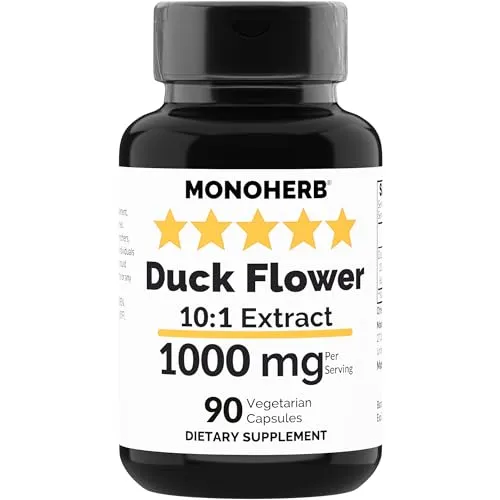 Duck Flower Extract 1000 mg - Extra Strength 10X - 90 Vegetarian Capsules