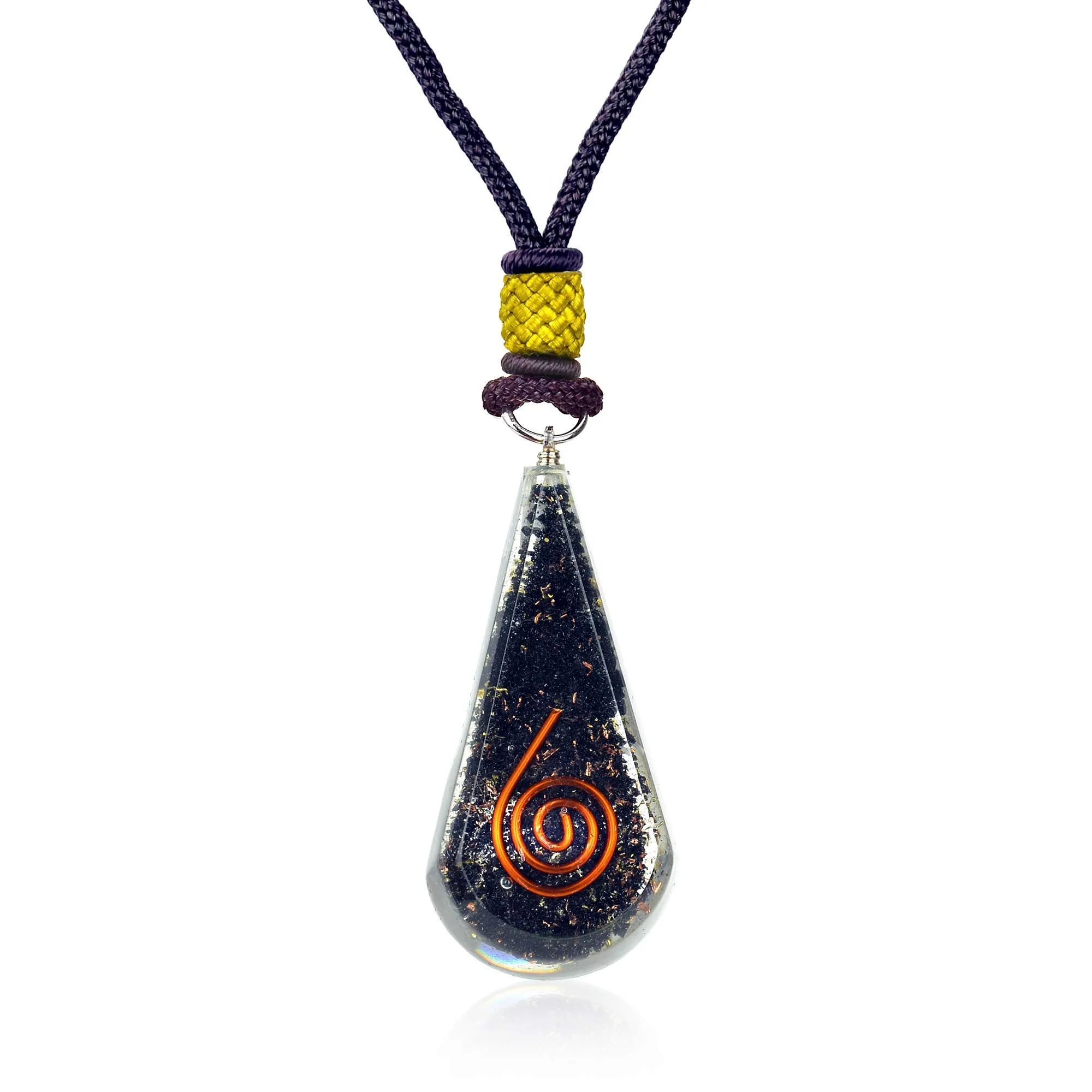 Emotional Body Purification Black Tourmaline Orgone Crystal Pendant - Strengthen Immune System