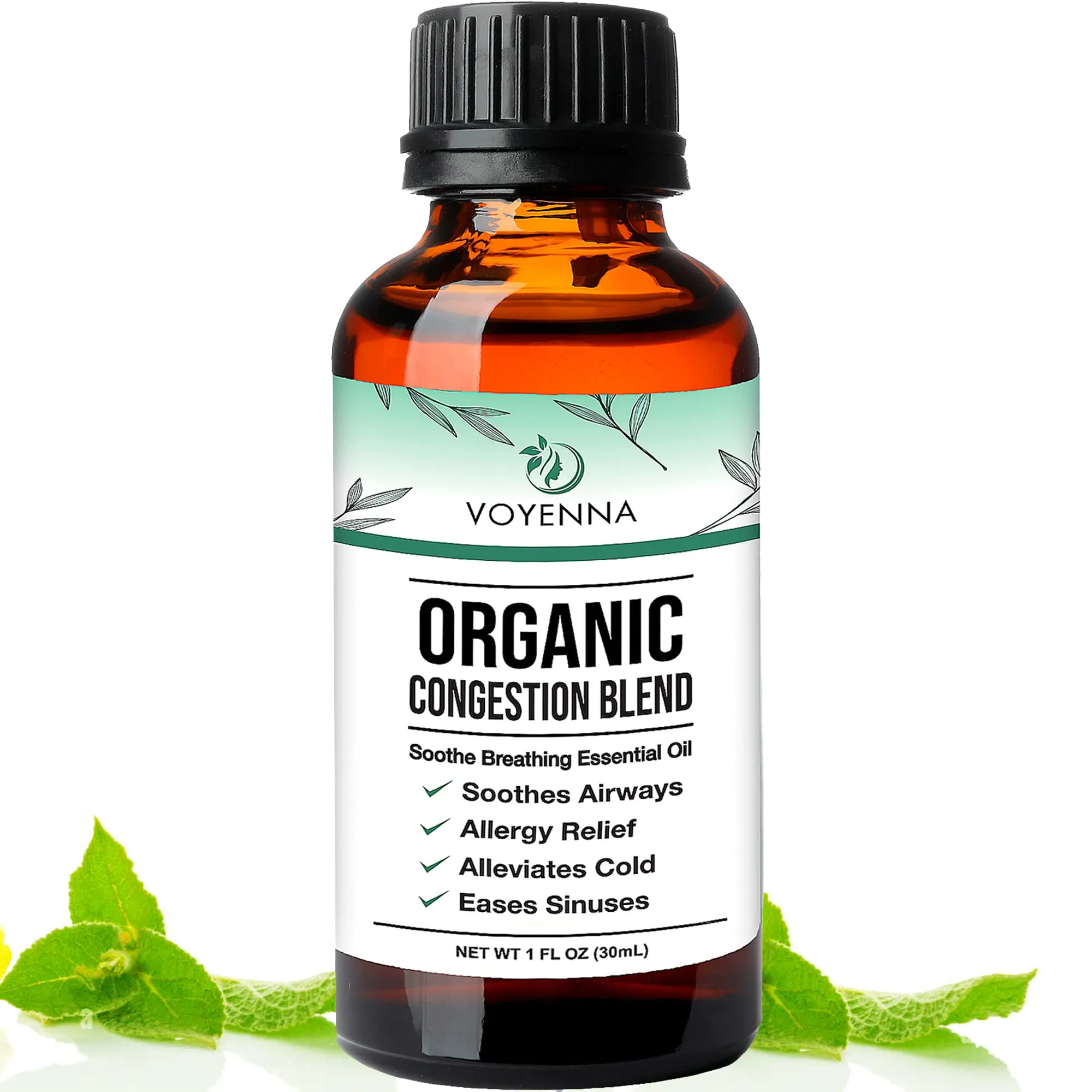 Essential Oil Breathe Blend with Peppermint & Eucalyptus for Diffuser, Humidifier, Aromatherapy