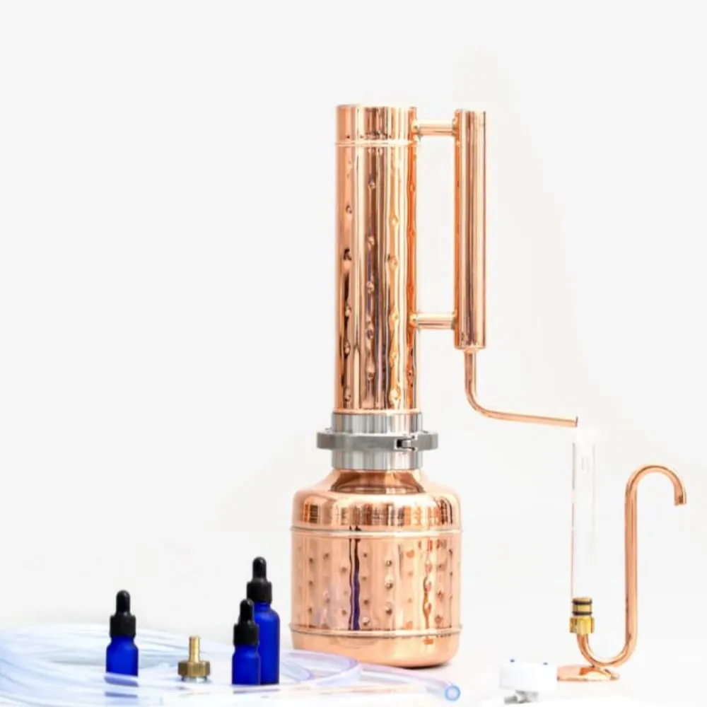 Essential Oil Distiller 2L Copper Still Premium Kit for High-Yield Home Distillation