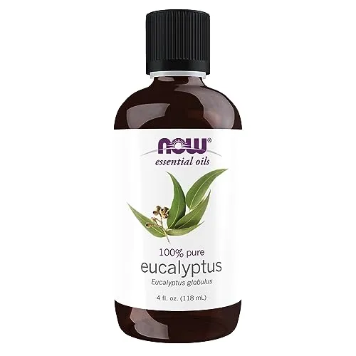 Eucalyptus Essential Oil 4-Ounce - 100% Pure, Vegan, Aromatherapy, Clarifying Scent, NOW Foods