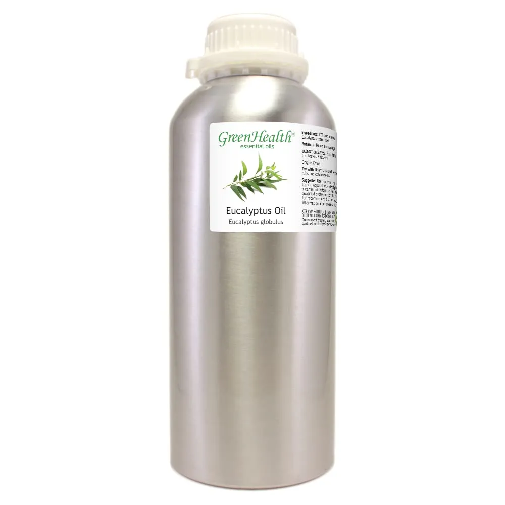 Eucalyptus Globulus 32 fl oz Aluminum Bottle – 100% Pure Essential Oil by GreenHealth