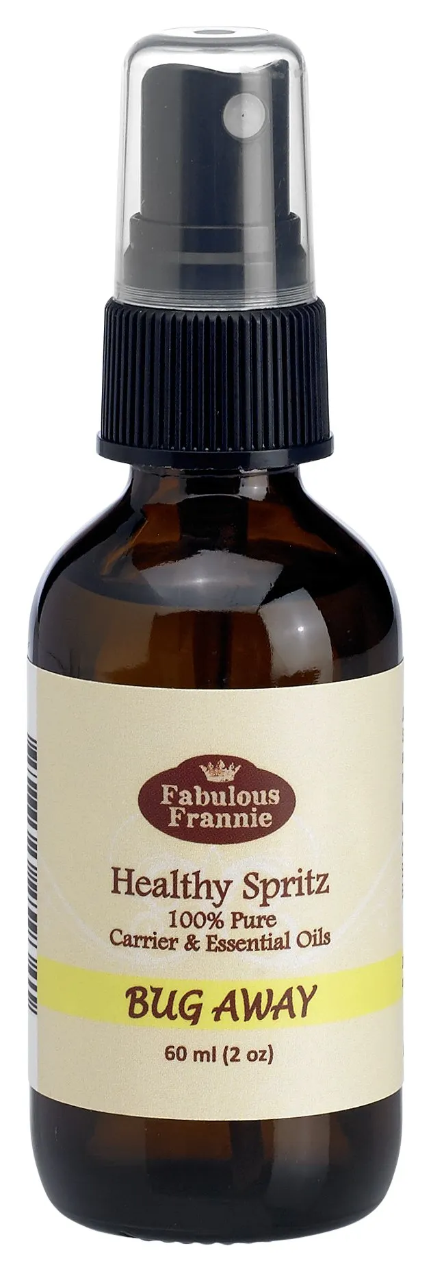 Fabulous Frannie Bug Away Spritz 2oz - All-Natural Citronella, Lavender, Eucalyptus & Lemongrass