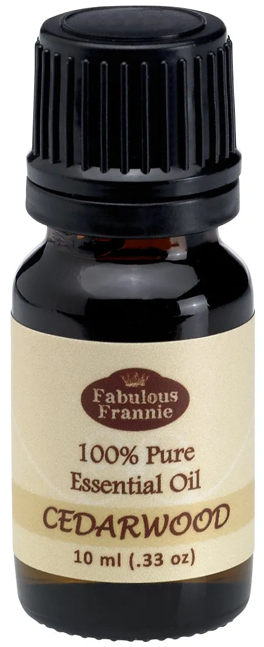 Fabulous Frannie Cedarwood Essential Oil 10ml - 100% Pure, Undiluted, Amber Glass Bottle