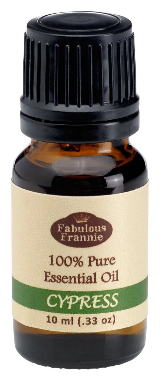 Fabulous Frannie Cypress 100% Pure Essential Oil 10ml - Undiluted, Amber Glass Bottle