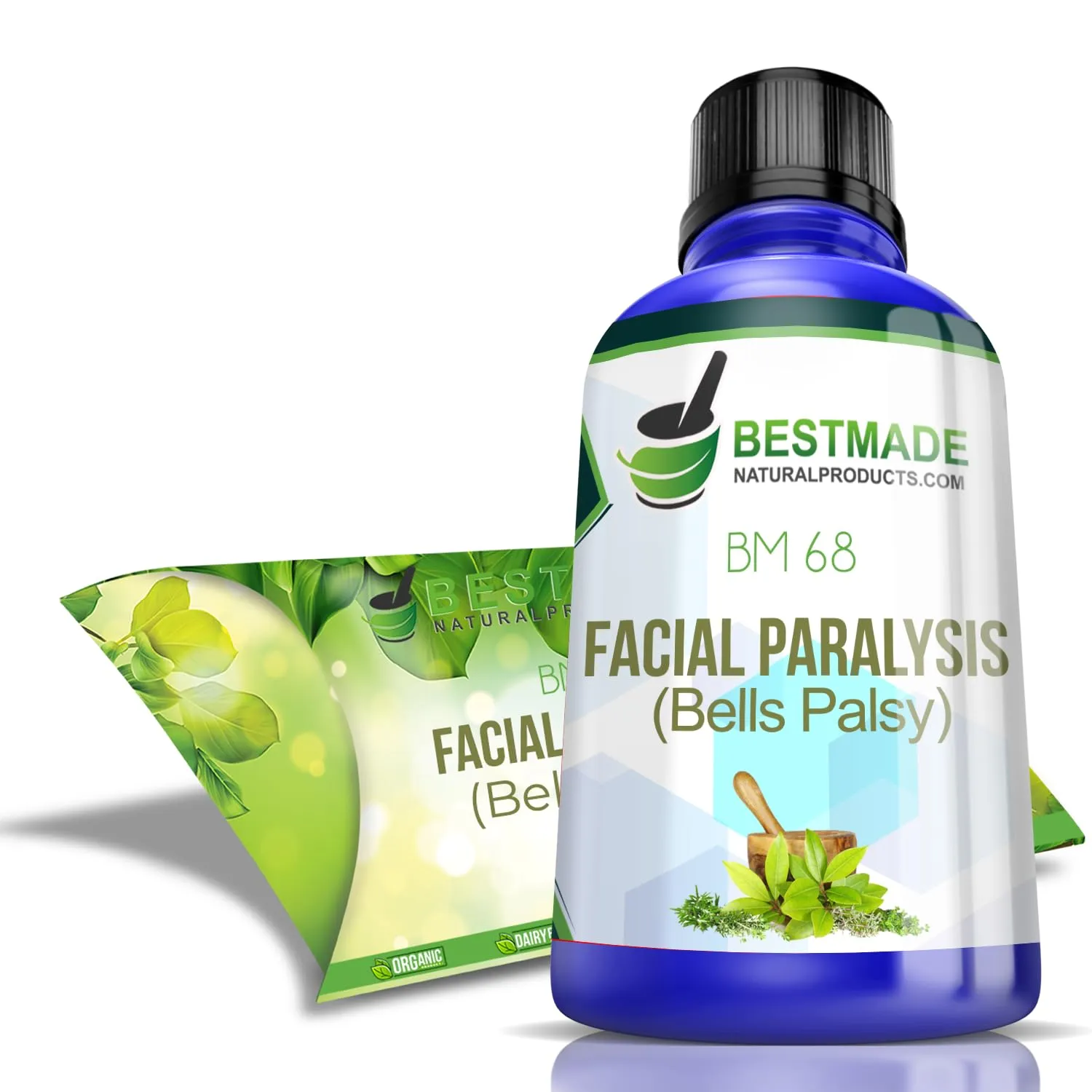 Facial Paralysis Natural Remedy for Bell's Palsy, Eye Tearing Relief, BM68 Pellets