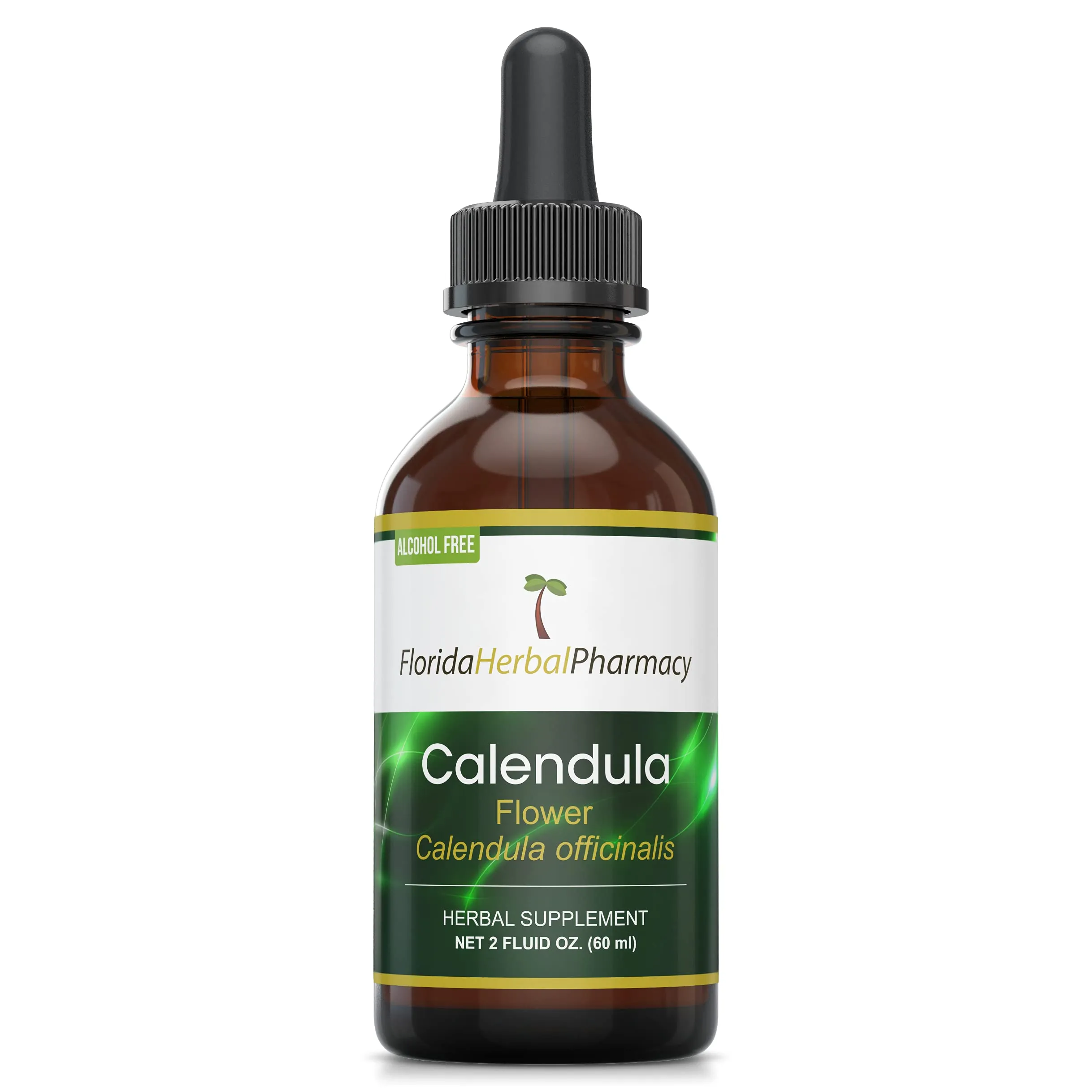 Florida Herbal Pharmacy Alcohol-Free Calendula Tincture 2 oz - Premium Herbal Extract