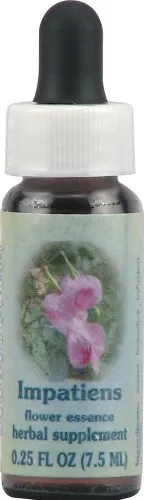 Flower Essence Services Impatiens Healing Herb Supplement Dropper, 0.25 Fluid Ounce